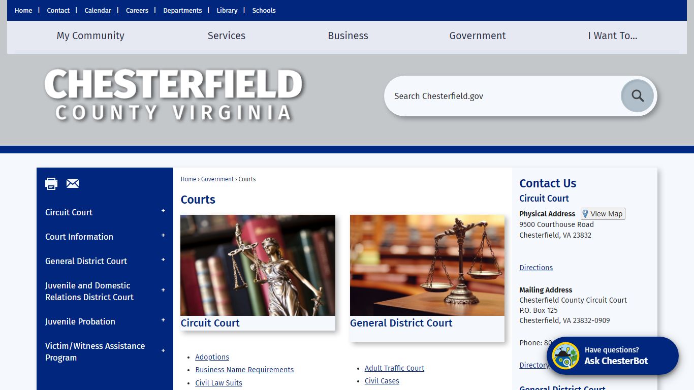 Courts | Chesterfield County, VA